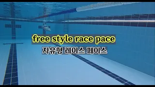 자유형 race pace (자유형 50m 50" 45" 40" 35" 30"초 pace)