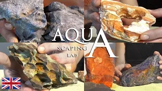 Aquascaping Lab - Aquarium Rocks:  Dragon stone,Seiryu stone,Slate,Rainbow,Pagoda,Quartz,Sodalite