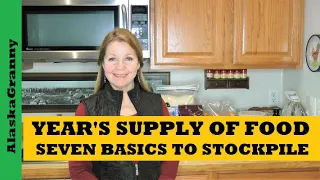 Year's Supply Seven Basic Foods to Stockpile Prepper Pantry Year of Food