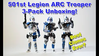 Star Wars Vintage Collection 501st Legion Clone Arc Troopers Special Action Figure 3 Pack Review!