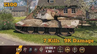 E100 - 7 Kills, 9K Damage - World of Tanks