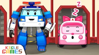 Wake Up! You're Late! Robocar Poli Cartoon | Police Car Ambulance | KIGLE GAMES