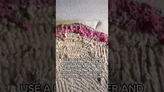 HOW TO FINISH TUFTED RUG SUPER FAST! Best trick ever! #diy  #tufting  #backing