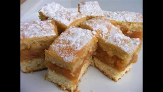 Apple cake, the simplest recipe with no-knead dough