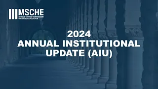 2024 Annual Institutional Update (AIU)