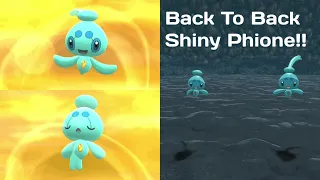 Back to Back Shiny Phione in Pokémon Shining Pearl after 583 Eggs!(+ showcase)