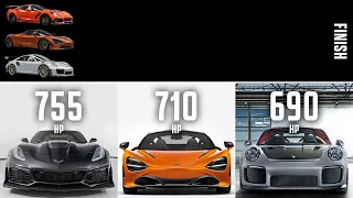 Car Comparison Supercars (Chevrolet Corvette ZR1 / McLaren 720S / Porsche 911 GT2 RS) | 4enthusiasts