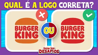 Você Consegue Lembrar QUAL DESSAS É A LOGO CORRETA? | Adivinhe a LOGO de MARCAS FAMOSAS 🍎🍔 #quiz