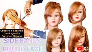 Comment couper une frange sur le côté / How to cut side bangs /Flequillo Lateral