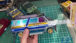 Lowrider paint basic techniques van in 1/24 or 1/25 scale