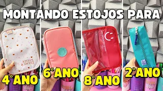 Montei 4 Estojos para 4 Séries Diferentes !! 4º ano, 6º ano, 8º ano e 2º ano do Ensino Médio!