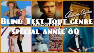 blind test tout genre année 80 (dessin animé, série, émission, chanson, pub, film)