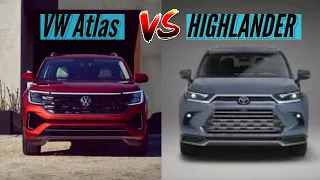 2024 Toyota Grand Highlander vs 2024 Volkswagen Atlas Compared | Highlander or Atlas? | SUV Battles!