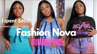 AN IMPLUSIVE $600 SUMMER FASHION NOVA HAUL (kinda chaotic)