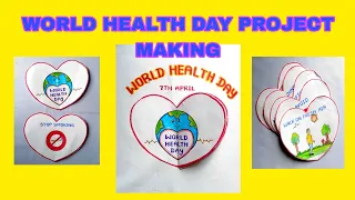 World Health Day Drawing  health project making  health day project making for school