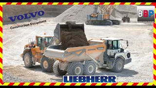 Volvo L150H + Liebherr TA 230, Granulats Vicat, Pérouges, France, 2022.