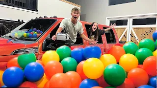 FILLED my DAD'S Truck with BALL PIT BALLS!