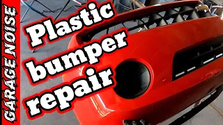 How to do auto body repair on a plastic bumper. diy auto body, paint repair