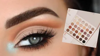 Neutral Cut Crease Eyeshadow With a Pop of Pastel Tutorial | ColourPop Bare Necessities