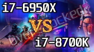 i7-6950x vs i7-8700k // Test in 9 Games / benchmarks & comparison