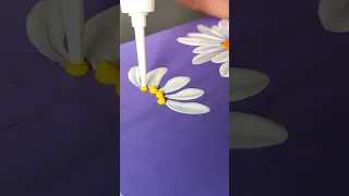 How to Paint a Daisy Flowers | Daisy Acrylic Painting #shorts #flowerspainting