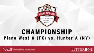 2018 NAQT HSNCT Championship Game (Round 30)