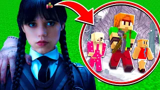 SURVIVRE DANS MERCREDI ADDAMS sur MINECRAFT !!