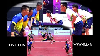 Sepak Takraw - India VS Myanmar ! HD Full Game !