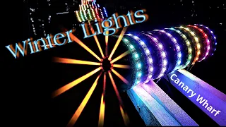 London's Canary Wharf Winter Lights 2023 | Spectacular #light installations & immersive art #walk.