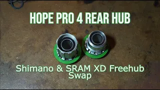 Hope Pro 4 Rear Hub Swapping Free Hubs SRAM XD XX1 & Shimano 11 Speed - And a man talking too much.