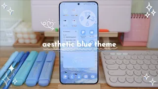 make your android homescreen aesthetic 💎 blue theme 🌊