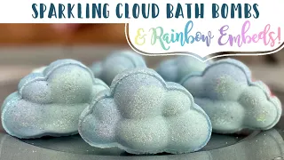 Make Sparkling Cloud Bath Bombs With A Surprise Hidden Rainbow!