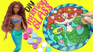 The Little Mermaid Movie 2023 DIY Mermaid Stained Glass Painting! Crafts for Kids