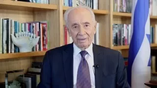 2016 New Years Greetings from 9th President of Israel Shimon Peres