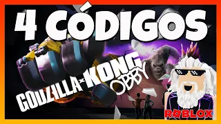 ✅4 CÓDIGOS✅TODOS los CÓDIGOS de 🐊GODZILLA X KONG OBBY🐒  Roblox 2024 🐒 EMiLiOR