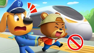 Safe Travels on Trains🚆| Safety Cartoon | Police Cartoon🔍| Kids Cartoon | Sheriff Labrador | BabyBus