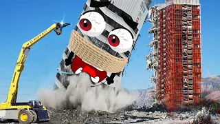 Extreme Dangerous Building Demolition Skills | Woa Doodles | Funny Video | Tik Tok | Prank