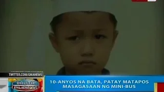 BP: 10-anyos na bata, patay matapos masagasaan ng mini-bus