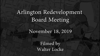 Redevelopment Board Meeting - November 18, 2019