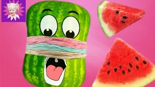 ВЗРЫВАЕМ АРБУЗЫ ЧЕЛЛЕНДЖ ПОЛУЧИЛОСЬ или НЕТ? РЕЗИНКАМ WATERMELON CHALLENGE от канала FAMILY BOX