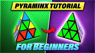 EASIEST WAY TO SOLVE THE PYRAMINX PUZZLE [HIGH QUALITY]