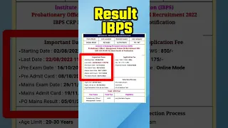 IBPS po mains score card 2023 || #latest #shorts #viral