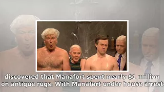 snl see alec baldwins trump, paul manafort talk charges, share shower