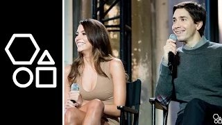 Justin Long and Genesis Rodriguez | AOL BUILD