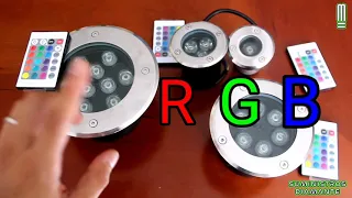 Empotrados de Piso RGB LED con Control Remoto