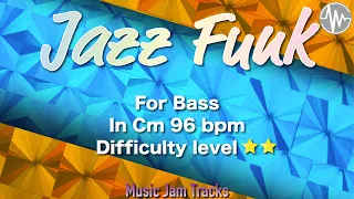 Jazz Funk Jam for【Bass】 C Minor 96bpm No Bass Backing Track