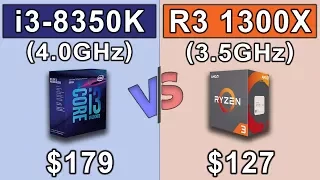 Ryzen 3 1300X vs i3 8350K | GTX 1060 and GTX 1080 Gaming Benchmarks