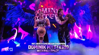 Dominik Mysterio with Rhea Ripley Entrance - WWE NXT, October 10, 2023