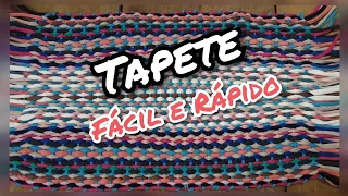 Tapete de restos de fio de malha fácil e rápido - DIY