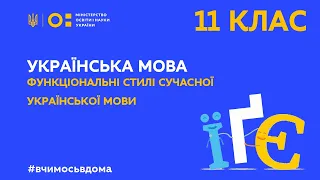 11 клас. Українська мова. Функціональні стилі української мови (Тиж.1:ПН)